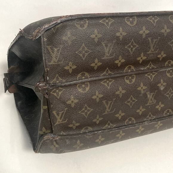 LOUIS VUITTON Monogram Serviette Fermoir Business Bag, Dr’s Briefcase Vintage - Picture 12 of 16